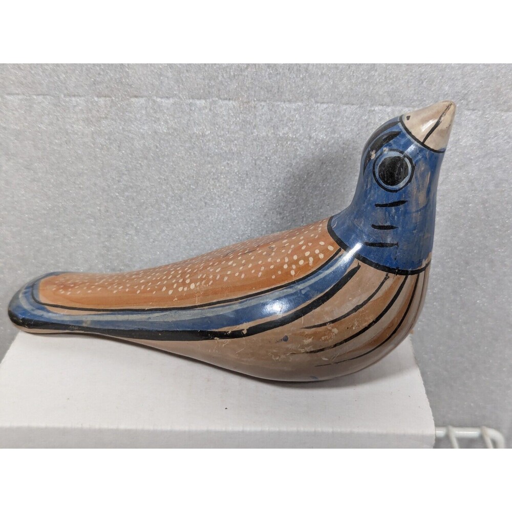 Vintage Tonala Hand Painted Dove Bird Mexican Ceramic Pottery Mexico Art TN9